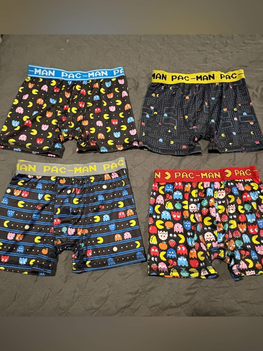 Pac-Man Kids' Graphic Boxer Briefs Bundle of 4 Size 8